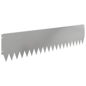 vidaXL Ograda oko Travnjaka 10 pcs 103 x 25 cm Čelik Srebrna