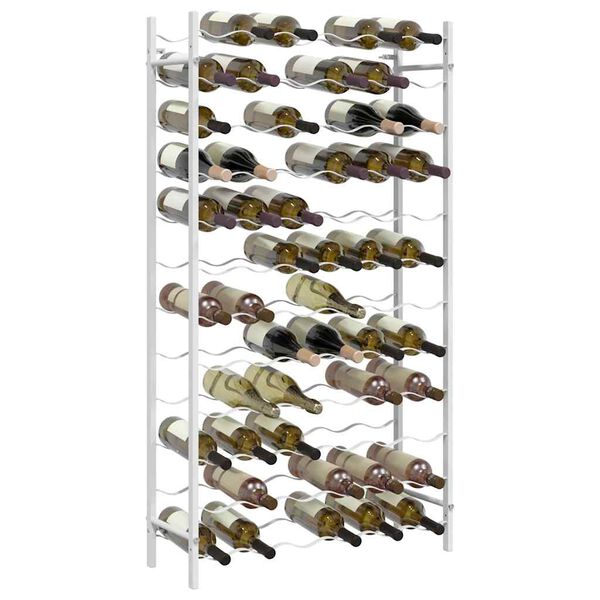 vidaXL Stalak za vino za 72 boce bijeli metalni