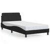 vidaXL Okvir za krevet Dover crni 100 x 190 cm od umjetne kože