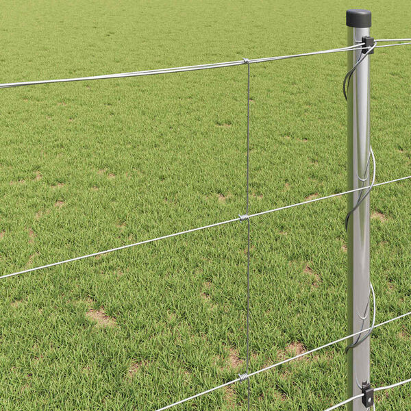 vidaXL Ograda za pašnjake Srebrno 25 x 1 m Pocinčani čelik