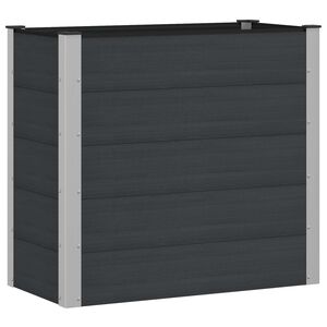vidaXL Povi&scaron;ena vrtna gredica Crna 100 x 50 x 91 cm WPC i aluminij