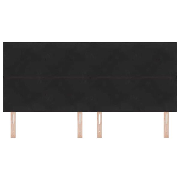 vidaXL Uzglavlje s uzglavljem Crna 200 cm Lažna koža