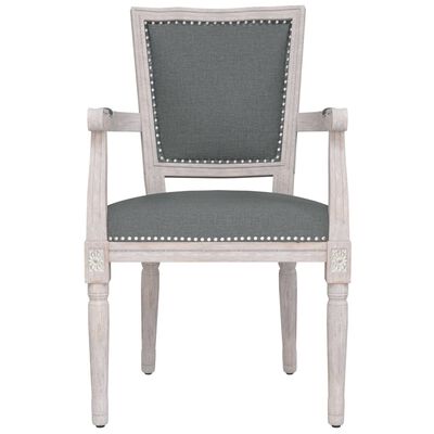 vidaXL Blagovaonska stolica od tkanine tamnosiva
