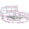 vidaXL Krevet s regalom z knjige bez madraca bijeli 140x190cm borovina