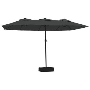vidaXL Dvostruki suncobran antracit 449 x 265 cm