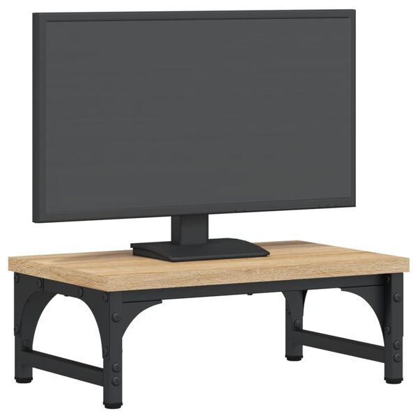 vidaXL Stalak za monitor boja hrasta 37 x 23 x 14 cm konstruirano drvo