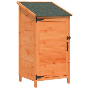 vidaXL Vrtna &Scaron;upa s krovom Smeđa 59 x 56 x 113,5 cm Čvrsto drvo jele