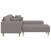 vidaXL Sofa s jastukom 3 pcs Sivo-smeđa tkanina
