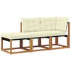 vidaXL Vanjski modularni kauč s jastukom 3 Komad Prirodna i krem