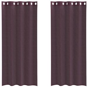 vidaXL Voile zavjese s u&scaron;icama 2 kom ljubičaste 140x225 cm