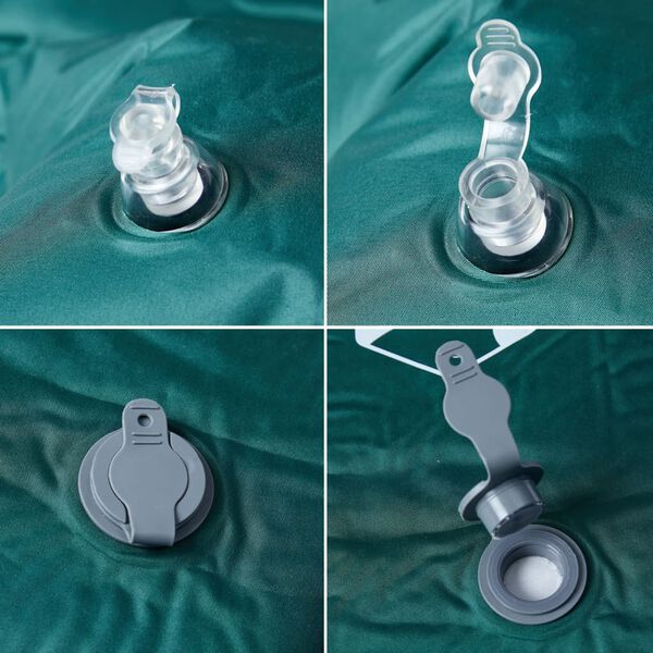 vidaXL Samonapuhujući madrac za kampiranje za 1 osobu zeleni