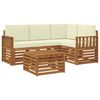 vidaXL Set vanjskih sofa 5 kom. Prirodna i krem Poliester