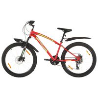 vidaXL Brdski bicikl 21 brzina kotači od 26 " okvir od 36 cm crveni