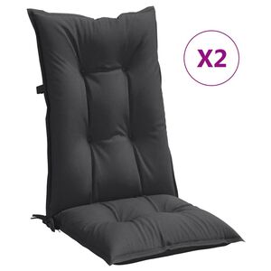 vidaXL Jastuci za stolice 2 kom pro&scaron;arano antracit 120x50x7 cm tkanina