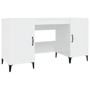 vidaXL Radni stol visoki sjaj bijeli 140x50x75 cm konstruirano drvo