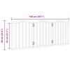 vidaXL Vrata za pse s 3 panela sklopiva 150 cm od drva topole