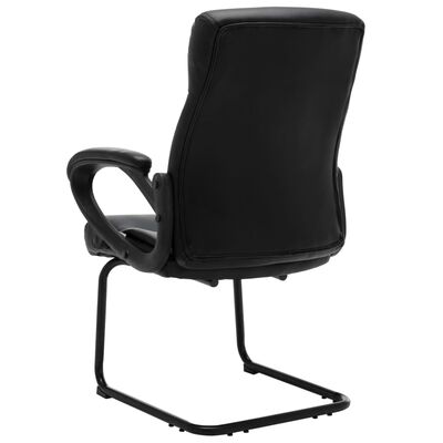 vidaXL Konzolna uredska stolica od umjetne kože crna