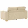 vidaXL Sofa 3 pcs Krema 220 x 80 x 84 cm Platnasta tkanina