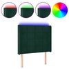 vidaXL LED uzglavlje tamnozeleno 83x16x118/128 cm bar&scaron;unasto