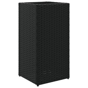 vidaXL Vrtna sadilica crna 30 x 30 x 60 cm od poliratana