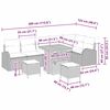 vidaXL Sjedeća garnitura za vrt s jastukom 9 pcs Bež i svijetlo siva