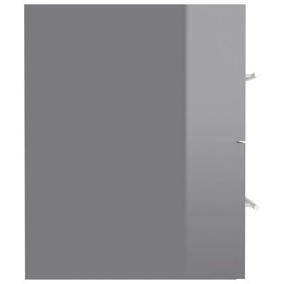 vidaXL 2-dijelni set kupaonskog namještaja od iverice visoki sjaj sivi