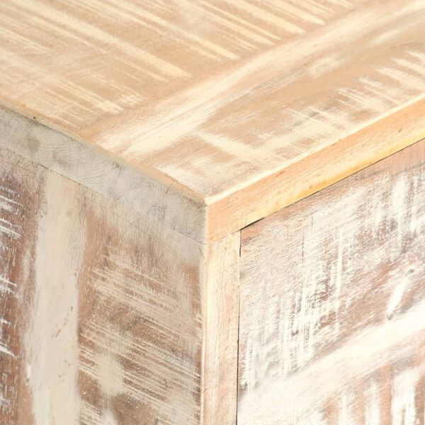 vidaXL TV ormarić bijeli 140 x 30 x 45 cm od masivnog bagremovog drva