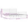 vidaXL Metalni okvir kreveta uzglavlje i podnožje bijeli 180x200 cm