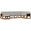 vidaXL Set vanjskih sofa 8 kom. Prirodna i Svjetlosiva