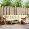 vidaXL Set vanjskih sofa s jastukom 4 pcs Prirodna i krem