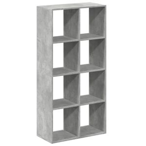 vidaXL Sobna pregrada / regal za knjige sivi 69,5x29x137,5 cm drveni