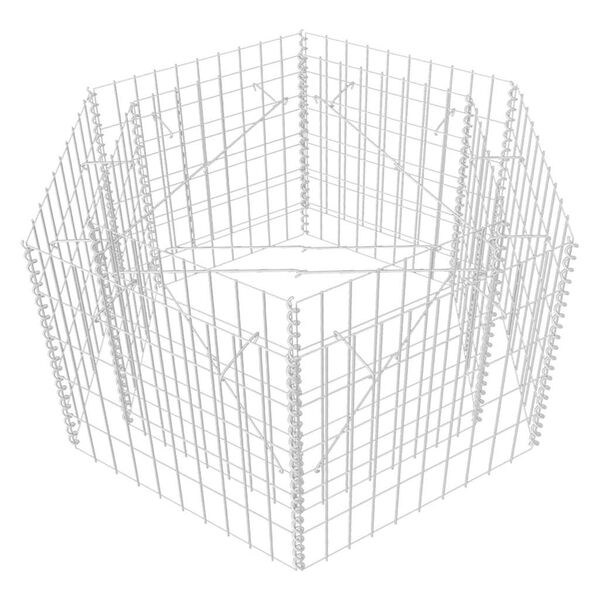 vidaXL &Scaron;esterokutna gabionska sadlica 100 x 90 x 50 cm