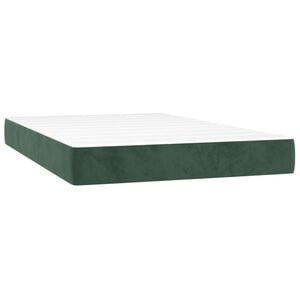 vidaXL Madrac s oprugama srednje tvrdoće tamnozeleni 120x200x20 cm bar&scaron;unasti