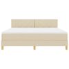 vidaXL Boxspring krevet s madracem Krema 180 x 200 cm tkanina