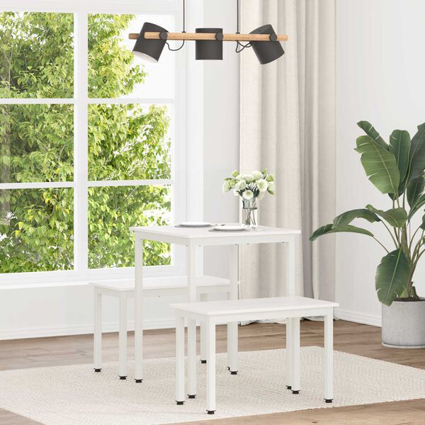 vidaXL Stol za objedovanje Bijelo 60 x 60 x 75 cm Čvrsto borovo drvo