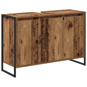 vidaXL Kupaonski ormar Staro drvo 90 x 30 x 60 cm Konstruirano drvo