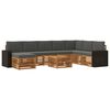 vidaXL Set vanjskih sofa s jastukom 9 pcs Prirodna i antracit