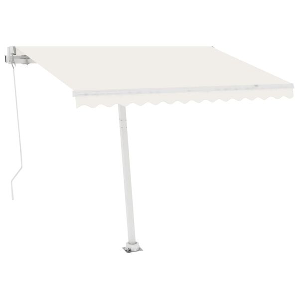 vidaXL Automatska tenda sa senzorom za vjetar LED 350x250 cm krem
