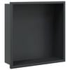 vidaXL Ni&scaron;a za tu&scaron; mat crna 32x32x9 cm nehrđajući čelik
