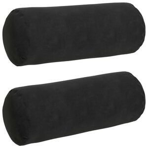 vidaXL Valjkasti jastučići 2 pcs Crna &Oslash; 15 x 40 cm Kordura tekstil