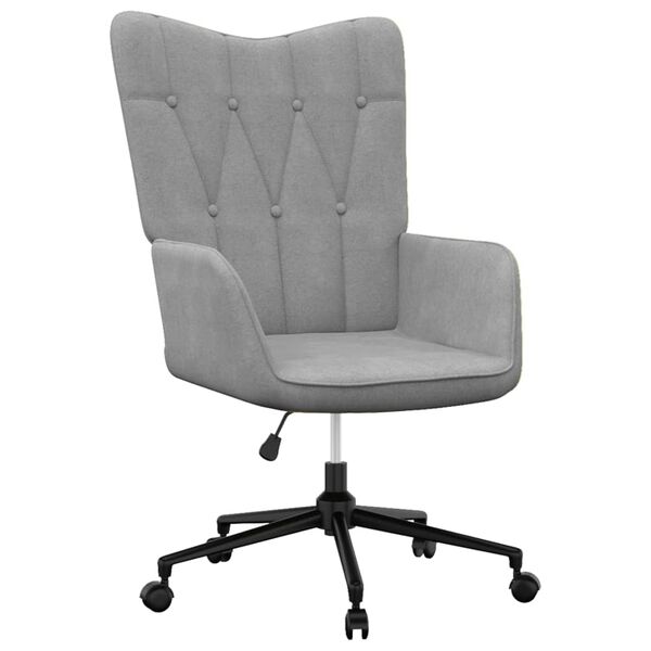 vidaXL Stolica za opu&scaron;tanje svjetlosiva od tkanine