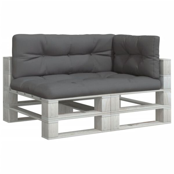 vidaXL Jastuci za palete 3 kom antracit od tkanine