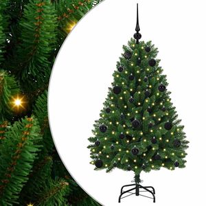 vidaXL Umjetno božićno drvce Zelena 120 cm PVC i metal