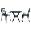 vidaXL 3-dijelni bistro set zeleni od lijevanog aluminija
