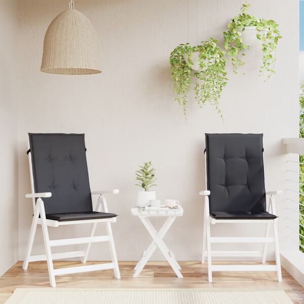 vidaXL Jastuci za stolice 2 kom prošarano antracit 120x50x4cm tkanina