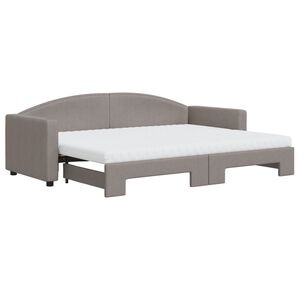 vidaXL Dnevni krevet na razvlačenje smeđesivi 80 x 200 cm od tkanine
