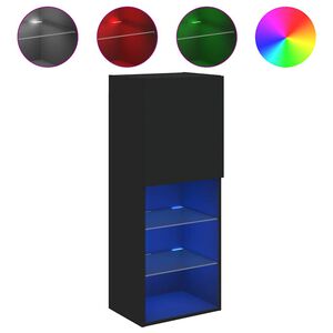 vidaXL TV ormarići s LED svjetlima 2 kom crni 40,5x30x102 cm