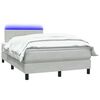 vidaXL Box Spring krevet s madracem i LED svjetlosivi 120x220 cm bar&scaron;unasti