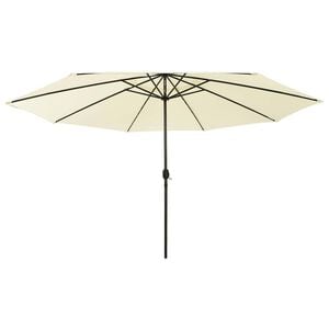 vidaXL Vrtni suncobran s LED svjetlima 400 cm boja pijeska