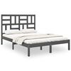 vidaXL Okvir za krevet od masivnog drva sivi 120 x 200 cm